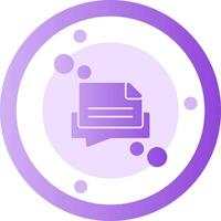 Message draft Glyph Gradient Icon vector