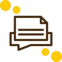 Message draft Yellow Lieanr Circle Icon vector