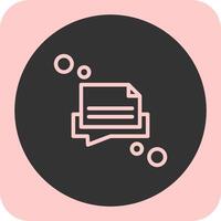 Message draft Linear Round Icon vector