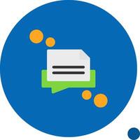 Message draft Flat Shadow Icon vector