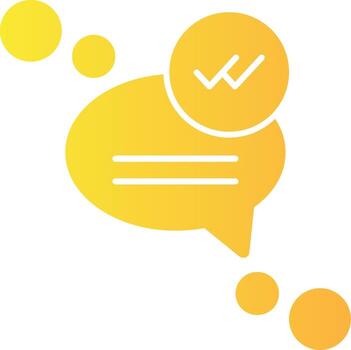 Message read Solid Multi Gradient Icon vector