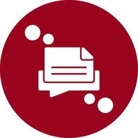 Message draft Glyph Circle Icon vector