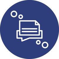 Message draft Outline Circle Icon vector