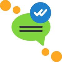 Message read Flat Icon vector