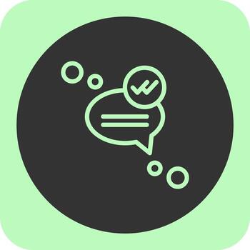 Message read Linear Round Icon vector