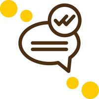 Message read Yellow Lieanr Circle Icon vector