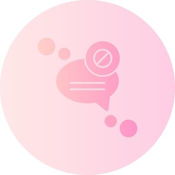Message blocked Gradient Circle Icon vector