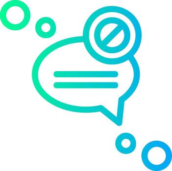 Message blocked Linear Gradient Icon vector