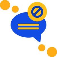 Message blocked Flat Two Color Icon vector