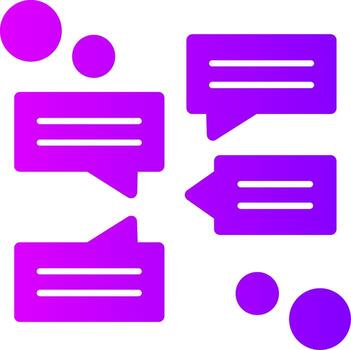 Group chat Solid Multi Gradient Icon vector