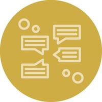 Group chat Line Multi color Icon vector