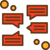 Group chat Filled Shadow Circle Icon vector