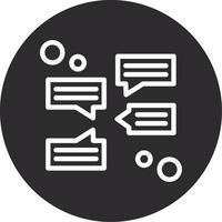 Group chat Inverted Icon vector