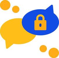 Private chat Flat Two Color Icon vector