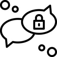 Private chat Line Icon vector