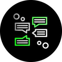Group chat Dual Gradient Circle Icon vector