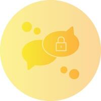 Private chat Gradient Circle Icon vector