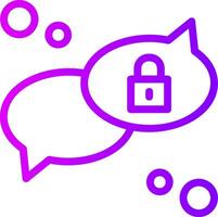 Private chat Linear Gradient Icon vector
