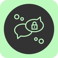 Private chat Linear Round Icon vector