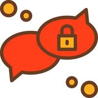 Private chat Filled Shadow Circle Icon vector