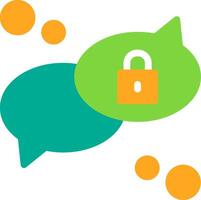 Private chat Flat Icon vector