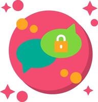 Private chat Tailed Color Icon vector