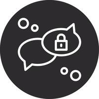 Private chat Inverted Icon vector