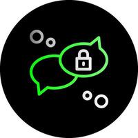 Private chat Dual Gradient Circle Icon vector