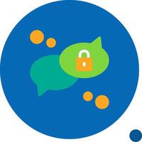 Private chat Flat Shadow Icon vector