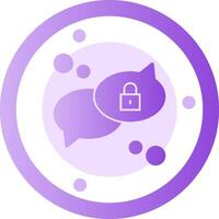 Private chat Glyph Gradient Icon vector