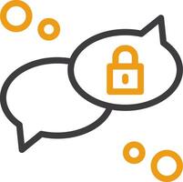 Private chat Line Two Color Icon vector
