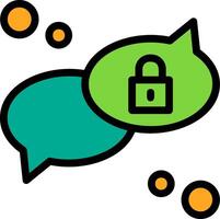 Private chat Line Filled Icon vector