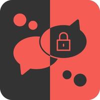 Private chat Red Inverse Icon vector