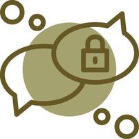 Private chat Linear Circle Icon vector