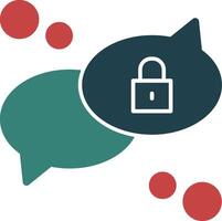 Private chat Glyph Two Color Icon vector