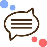Group conversation Color Filled Icon vector