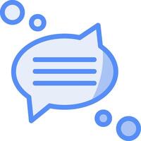 Group conversation Line Filled Blue Icon vector