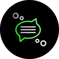 Group conversation Dual Gradient Circle Icon vector