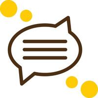 Group conversation Yellow Lieanr Circle Icon vector