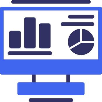 Computer Solid Two Color Icon vector