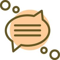 Group conversation Linear Circle Icon vector