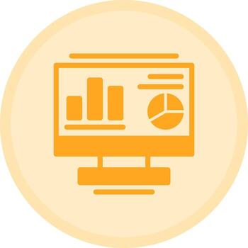 Computer Multicolor Circle Icon vector