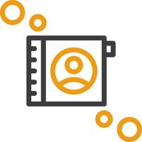 Contact list Line Circle Icon vector
