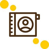 Contact list Yellow Lieanr Circle Icon vector