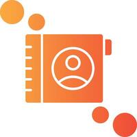 Contact list Solid Multi Gradient Icon vector