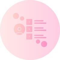 Contact profile Gradient Circle Icon vector