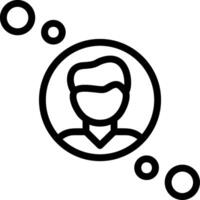 User avatar Line Icon vector