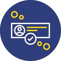 Online status Dual Line Circle Icon vector