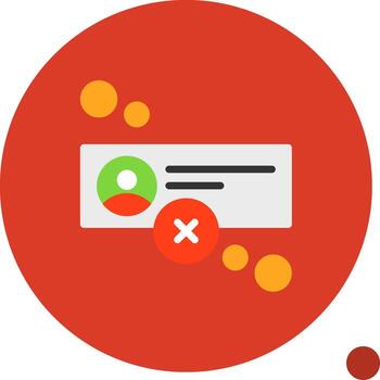 desconectado estado plano sombra icono vector