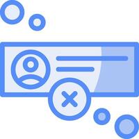 Offline status Line Filled Blue Icon vector
